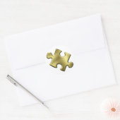 Autisme Puzzel Stuk Goud Ronde Sticker (Envelop)