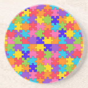 autisme puzzel zandsteen onderzetter