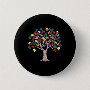 Autisme Puzzelboom Lgbt-q Gay Pride Regenboogvlag Ronde Button 5,7 Cm