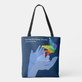 Autisme — Puzzle Bird Release Tote Bag (Achterkant)