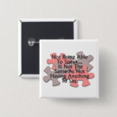 "Autisme: Puzzle Button zonder spraak (Voorkant /achterkant)