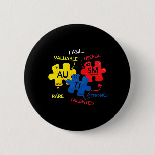 Autisme Puzzle Periodic Table Elements Mo Ronde Button 5,7 Cm