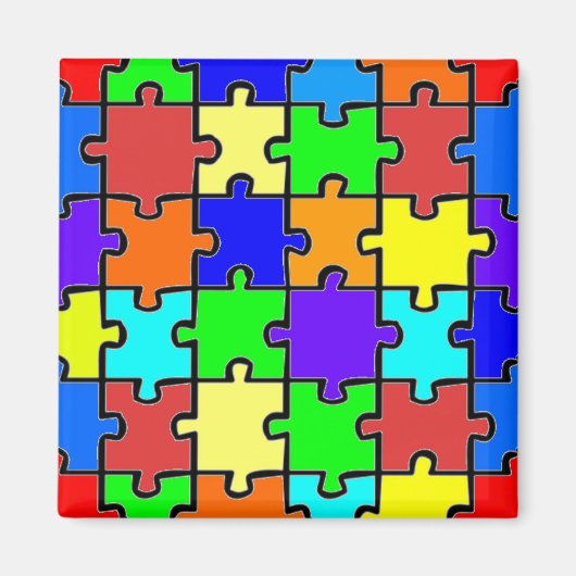 Autisme Puzzle Pineersels Magnet Magneet (Voorkant)