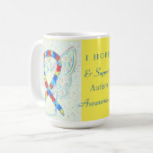 Autisme Puzzle Sensibilisation Ruban Angel Mug (Devant gauche)