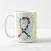 Autisme Puzzle Sensibilisation Ruban Angel Mug (Gauche)
