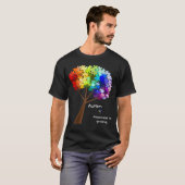 Autisme Rainbow Puzzle Tree T-shirt (Voorkant volledig)