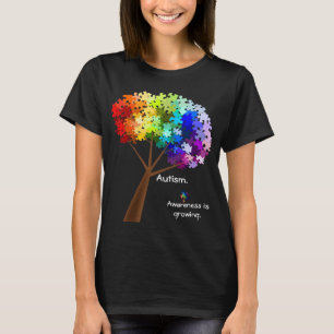 Autisme Rainbow Puzzle Tree T-shirt