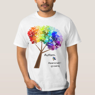 Autisme Rainbow Puzzle Tree T-shirt