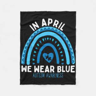 Autisme Regenboog In April dragen we Blauwe Autism Fleece Deken