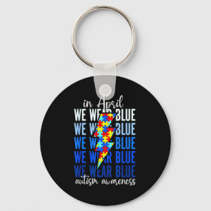 Autisme Regenboog In April dragen we Blauwe Autism Sleutelhanger