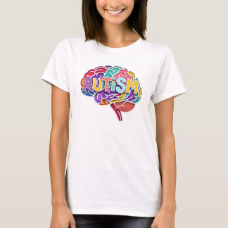 Autisme Regenboog Neurodiverse Hersentypografie AD T-shirt