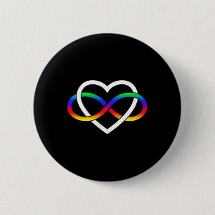 Autisme Regenboog Oneindigheid Symbool Autisme One Ronde Button 5,7 Cm