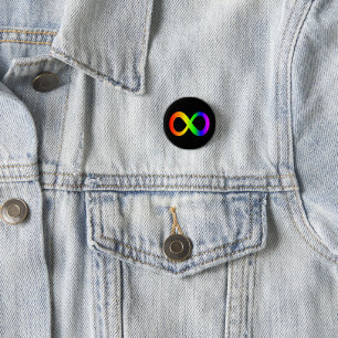 Autisme Regenboog Oneindigheid Symbool Neurodivers Ronde Button 3,2 Cm