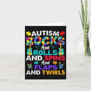 Autisme Rocks and Rolls Fun Autisme Awareness Maan Kaart