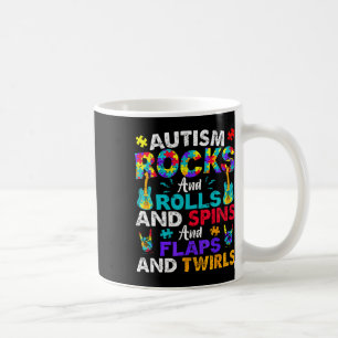 Autisme Rocks Rolls Spins Flaps Awareness Kinder V Koffiemok