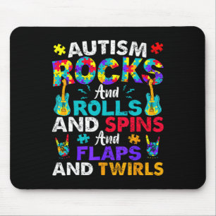 Autisme Rocks Rolls Spins Flaps Awareness Kinder V Muismat