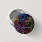 Autisme Ronde Button 3,2 Cm (Voorkant /achterkant)