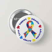 Autisme Ronde Button 5,7 Cm (Voorkant /achterkant)
