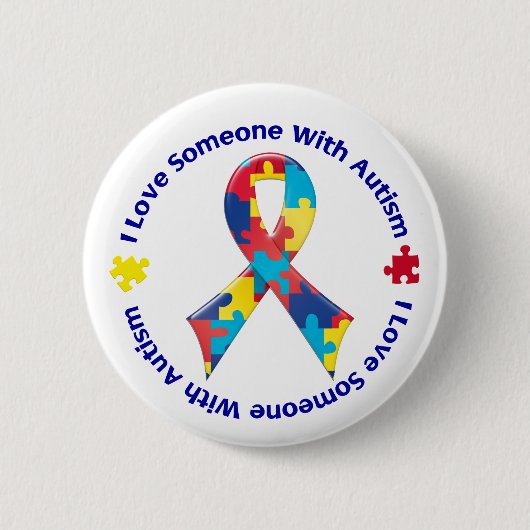 Autisme Ronde Button 5,7 Cm (Voorkant)