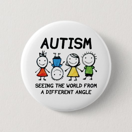 Autisme Ronde Button 5,7 Cm (Voorkant)