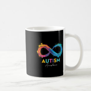 Autisme rood in plaats van oneindig symbool autist koffiemok