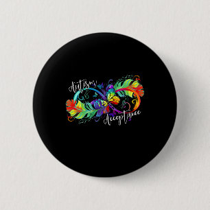 Autisme rood in plaats van oneindig symbool autist ronde button 5,7 cm