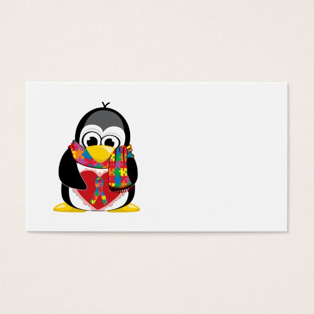 Autisme Ruban Penguin Scarf (Devant)