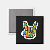 Autisme schommelende hand handicaps maand magneet (Voorkant / Achterkant)