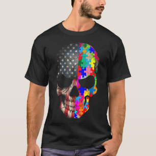 Autisme Schuintrekken Puzzelstukjes Huid Autisme T-shirt