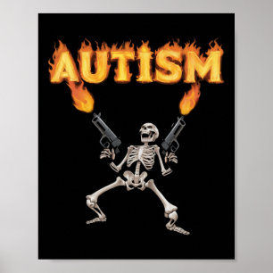 Autisme Skelet Grappig Vreemd Specifiek Dank Meme Poster