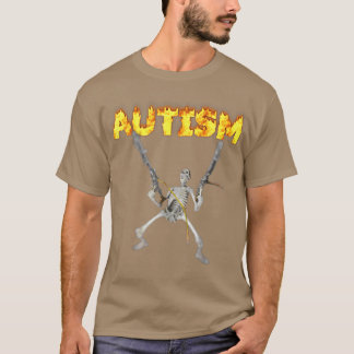 Autisme Skelet Vreemd Specifiek Dank T-shirt