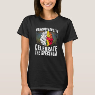 Autisme Spectrum Adhd Rainbow Brain Neurodivers T-shirt