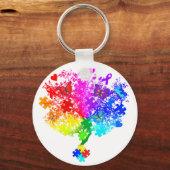 Autisme Spectrum Boom Sleutelhanger (Voorkant)