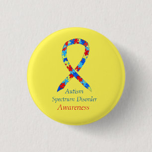 Autisme Spectrum Disorder Aangepaste puzzle lint Ronde Button 3,2 Cm