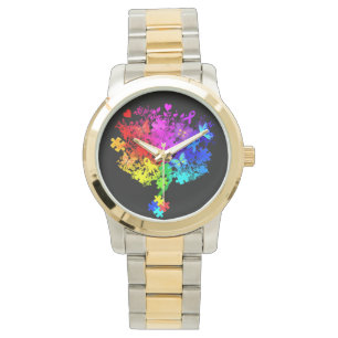 Autisme Spectrum Tree Horloge