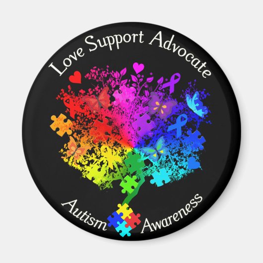 Autisme Spectrum Tree Magneet (Voorkant)