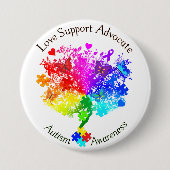Autisme Spectrum Tree Ronde Button 7,6 Cm (Voorkant)