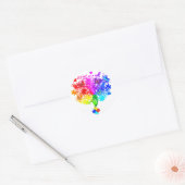 Autisme Spectrum Tree Ronde Sticker (Envelop)