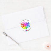 Autisme Spectrum Tree Ronde Sticker (Envelop)
