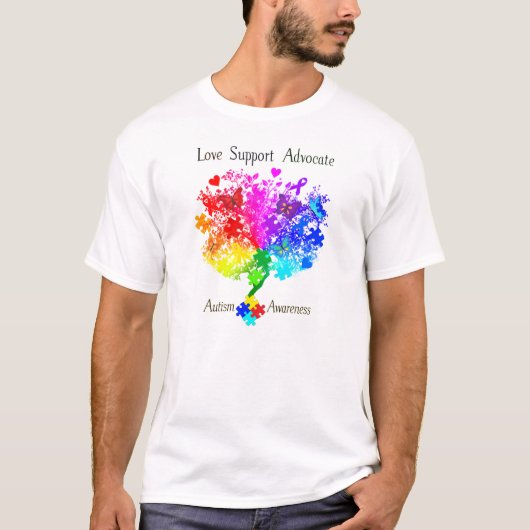 Autisme Spectrum Tree T-shirt (Voorkant)