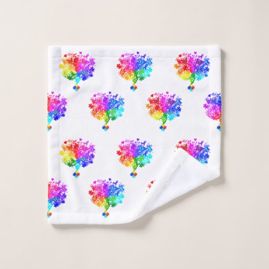 Autisme Spectrum Trees Bad Handdoek (Wasdoekje)