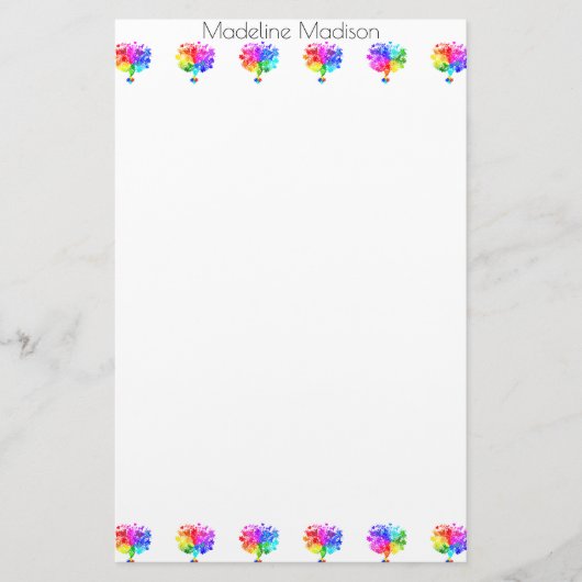Autisme Spectrum Trees Briefpapier (Voorkant)