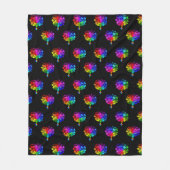 Autisme Spectrum Trees Fleece Deken (Voorkant)