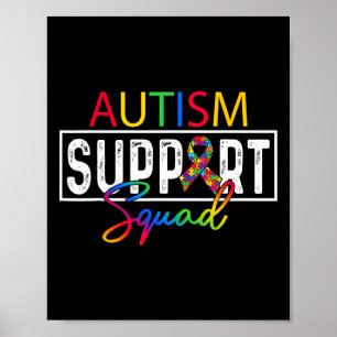 Autisme Squad Bewustzijn Autisme Ondersteuning Tea Poster