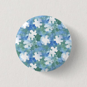 Autisme Stickers van het puzzelstuk Ronde Button 3,2 Cm