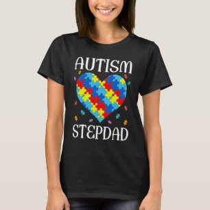 Autisme stiefvader bijpassende familie hart autism t-shirt