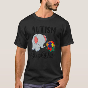 Autisme stiefvader Cute Olifant Puzzelstuk Autisme T-shirt