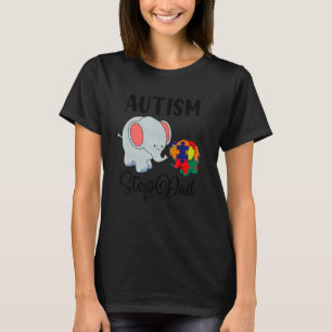 Autisme stiefvader Cute Olifant Puzzelstuk Autisme T-shirt