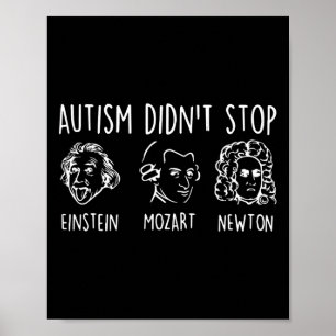 Autisme stopte niet met beroemde mensen Autisme Aw Poster