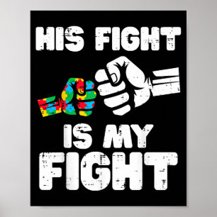 Autisme strijd is strijd asd bewustzijn vader moed poster